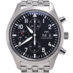 IWC IWC SCHAFFHAUSEN IW371704 パイロットウォッチ クロノグラフ デイデイト ブラック 自動巻き メンズ 良品 内箱付き 腕時計 Q#149121