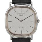 Yahoo! Yahoo!ショッピング(ヤフー ショッピング)☆良品【LONGINES】ロンジン シルバー文字盤 SS/レザー クォーツ メンズ F#94975