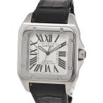 ☆美品【CARTIER】カルティエ サントス100 LM W20073X8 SS/レザー 自動巻き  ...