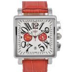 Yahoo! Yahoo!ショッピング(ヤフー ショッピング)☆美品【COGU】コグ クロノグラフ シルバー文字盤 SS/レザー クォーツ メンズ #95951