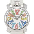 Yahoo! Yahoo!ショッピング(ヤフー ショッピング)☆美品【GaGa MILANO】ガガミラノ マヌアーレ48 5020.1 ホワイト シェル文字盤 クォーツ ユニセックス H#98217