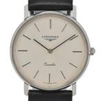 Yahoo! Yahoo!ショッピング(ヤフー ショッピング)☆美品【LONGINES】ロンジン SS/レザー シルバー文字盤 クォーツ メンズ J#98238