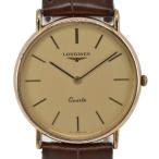 Yahoo! Yahoo!ショッピング(ヤフー ショッピング)【LONGINES】ロンジン クォーツ GP/レザー ゴールド文字盤 クォーツ メンズ J#98427
