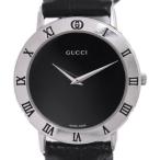 Yahoo! Yahoo!ショッピング(ヤフー ショッピング)☆良品【GUCCI】グッチ 3000M ステンレス/レザー クォーツ メンズ O#98852