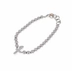 ☆未使用品【GaGa MILANO】ガガミラノ ナンバーブレスレット No.1 MBN-1 SV925 5mmボール 15〜17ｃｍ レディース F#F0704