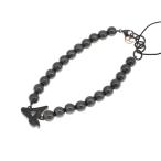 ☆未使用品【GaGa MILANO】ガガミラノ ナンバーブレスレット No.4 MBN-4 SV925 BLK 7mmボール 17〜19ｃｍ ユニセックス F#F0721