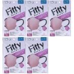 5セットフィッティ マスク スタイルフィットプラス 立体 オールドライラック ブラック ふつう 個別包装 不織布 7枚入 8301-5