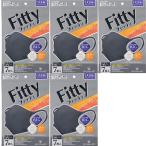 5セット フィッティ マスク スタイルフィットプラス 立体 ダークグレー やや大きめ 個別包装 不織布 7枚入 8387-5