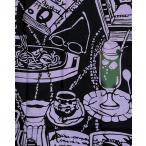 手ぬぐい「ブックカフェ/紫」(design　by　工房カモ)
