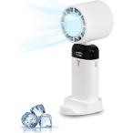 ハンディファン 携帯扇風機 卓上扇風機 2023モデル 最大16時間利用可 1台4役 3段階風量調節 冷却プレート付き 1秒冷感 LED残量表示 急速冷却 接触冷感 扇風機