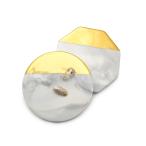  мрамор & Gold керамика plate tray искусственные ногти дисплей Palette интерьер Coaster 