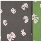 【送料込】50 ミナペルホネン 綿GA両面　風呂敷 hana hane チャコール/ライトグリーン