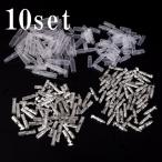 シルバー 10セット ギボシ端子 40PCS DIY オスギボシ端子 メスギボシ端子 オス端子スリーブ メス端子スリーブ 端子