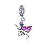 Witch Charm 925 Sterling Silver Halloween Charm Pumpkin Charm Moon Charm Sk