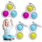 Ganowo Simple Dimple Fidget Toy Mini Pop Fidget Sensory Keychain for Kids S