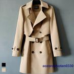 メンズトレンチコート コート 春秋冬 メンズ ジャケット ロングコート トップス アウター ミディアム ビジネス 通勤 カジュアル 紳士