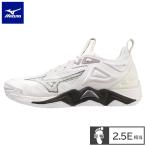 ショッピングバレーボール シューズ ミズノ(mizuno) バレーボールシューズ WAVE MOMENTUM 3 ウエーブモーメンタム シューズ (23aw) MIZUNO ENERZY搭載 ホワイト×グレー×ブラック V1GA231251