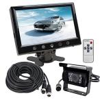 12V/24V対応　高輝度9インチカラーLCD液晶モニター　+　 SHARP Color CCDレンズ搭載LEDバックカメラ　+　20m同軸延長ケーブ