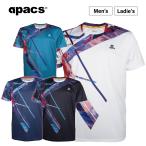 APACS バドミントンシャツ テニスウェア バドミントン シャツ ゲームシャツ テニス Tシャツ 半袖 メンズ レディース RN10139-AT