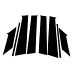 8ピース 光沢ブラック ピラー ポスト ステッカー 適用: 日産 キックス P15 2018 2019 2020 2021 2022 2023 ドア ウインドウ ピアノブラック SR-BB-4236