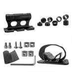 バイク フォーク マウント ラック キャリア ブラケット ロード 折りたたみ 自転車 クイック リリース スルー 車軸 マウント アダプタ ブラック AL-SS-2687 AL