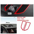 レッド インテリア AC エア/リフト ボタン/ヘッド/リード ランプ/カップホルダー カバー トリム 適用_ ポルシェ/PORSCHE マカン タイプG AL-OO-9030 AL