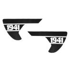 ショッピンググラディエーター サイド フェンダー 吹き出し口 1941 デカール プレカット ブラック PVC ステッカー 適用: ジープ/JEEP ラングラー JL/グラディエーター JT SR-AA-8029