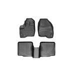 ショッピング2011 【WeatherTech正規輸入元】フォード エクスプローラー(2011〜2014年)左ハンドル車 フロアマット/フロアライナー(フロント＆リア)(ブラック)