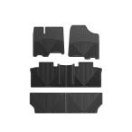 ショッピング2011 【WeatherTech正規輸入元】トヨタ Sienna（シエナ）（2011〜2012年）左ハンドル用 フロアマット／オールウェザーマット（1・2・3列目セット）（ブラック）