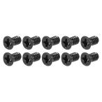 METALLIXITY Flat Head винт #6 32 x 15/64" 60 штук входит уголь элемент сталь производства механизм винт очки часы маленький размер электронное оборудование для чёрный 