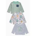 送料無料 next ネクスト ブルー キャット 長袖 トップス Tシャツ 女の子