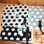 俣野温子　モノトーン水玉　タオルハンカチ （カラーを選択してください） ハンドタオル マタノアツコ