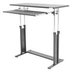 Bauhutte バウヒュッテ 昇降式スタンディングデスク BHD-1000H  身長に合わせて高さ調節 幅100cm×奥行45cm 座り姿勢の使用も可 ブラック -メーカー直送-