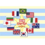 国旗ワッペン ・ 小 ・ 刺繍 日本 韓