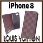 [ как новый - очень красивый товар ] Louis Vuitton Damier folio iPhone 8 iPhone8 initial [H.W] мужской женский appre5646[ один . быстрое решение ]