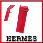 [ не использовался - как новый ] Hermes ka Ram пенал красный серебряный металлические принадлежности тонкий rouge vif авторучка авторучка . узор appre6798[ один . быстрое решение ]