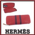 [ прекрасный товар - хорошая вещь ] Hermes Fourre Tout пенал красный канцелярские товары парусина хлопок очки кейс ap7509[ один . быстрое решение ]