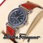 [ прекрасный товар ] Ferragamo наручные часы есть гетры кожа красный boys размер SS QZ чёрный циферблат модель 0130 батарейка заменена коробка ap8521[ один . быстрое решение ]