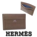 [ хорошая вещь ] Hermes Citizen tsu il футляр для карточек e палец на ноге p кожа Y печать шелк. синий ap9762[ один . быстрое решение ]