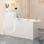 レジカウンター 受付、受付カウンター 、 コンピューターテーブル、レジテーブル、 法人様向け 耐摩耗性、組み立てが簡単 、レジショップ、トレンディな小さなフ