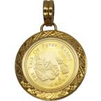  монета :K24/ рамка-оправа :K18 подвеска с цепью подвеска с цепью оригинальный золотой Peter Rabbit монета 1994 год Elizabeth женщина .1/25 унция 1/25oz