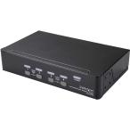 StarTech SV431DPUA2 ブラック 4ポートDisplayPort KVMスイッチ 4K/60Hz DisplayPort 1.2対応PC/CPU/パソコン切替器