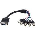 StarTech VGABNCMF1 �֥�å� VGA/���ʥ���RGB (HD15/D-Sub 15�ԥ�)-5x BNCƱ�� (RGBHV) �Ѵ������֥� ����/�᥹ (30cm)