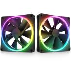 NZXT RF-D14DF-B1 F140 RGB DUO TWIN PACK & RGB Controller Black RGB LEDファン