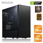 ゲーミングPC ゲーミングデスクトップパソコン MXZ-AK-A1660 Ryzen 5 5600X GeForce GTX 1660 500GB MAXZEN マクスゼン