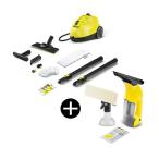 ショッピングスチームクリーナー KARCHER(ケルヒャー) SC 2 EasyFix + WV 1プラス LR スチームクリーナー + 窓用バキュームクリーナー セット