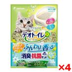 4個セット ユニチャーム デオトイレ ふんわり香る消臭・抗菌サンド ナチュラルグリーンの香り 3.8L