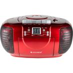 CDラジカセ CD-CB5R CDラジオカセットレコーダー CD カセット ラジオ FM AM ワイドFM イヤホン端子 2電源 ANABAS アナバス