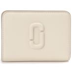 ショッピングJACOBS 【並行輸入品】 MARC JACOBS マークジェイコブス 二つ折り財布 ホワイト 2S4SMP007S02 123 COMPACT WALLET MINI CLOUD WHITE