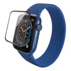 アップルウォッチ 保護フィルム ELECOM エレコム AW-20SFLGFRBK AppleWatch ガラスフィルム SE 6 5 4 (40mm) フルカバー 硬度9H フレーム付 指紋防止 ブラック